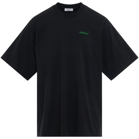Off White Moon Tab Oversized Fit Black T Shirt